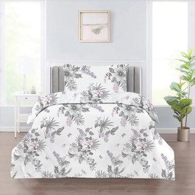 Lenjerie de pat din bumbac FLORAL alb Dimensiune lenjerie de pat: 70 x 90 cm | 140 x 200 cm