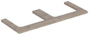 Blat pentru lavoar Geberit One cu decupaj dublu nuc american Hickory 135 cm