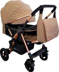 Carucior nou nascuti 2 in 1 BABY CARE™ PRO 511, Cu geanta bebe inclusa, Cadru aluminiu, Maner reversibil, Spatar reglabil in 5 trepte, Amortizoare,