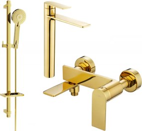 Mexen Zero DQ40 set de baie, auriu - 7113DQ40-50