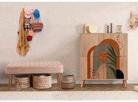 Mobilier pentru hol Maluxe 985 (Stejar sonoma + Piatră). 1089079