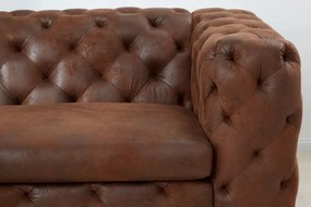 Canapea design Chesterfield, Microfibra, Maro Antic, MODERN BAROCK