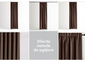 Draperie groasă blackout RESTILO maro închis 140 x 245 cm 1 buc