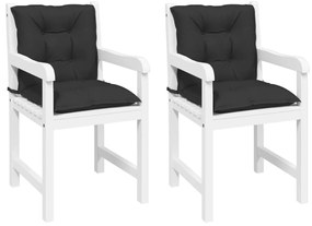 Perne pentru scaun de gradina, 2 buc., negru, 100x50x7 cm 2, Negru, 100 x 50 x 7 cm
