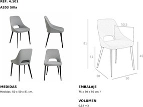 Scaun tapitat design italian Oretha