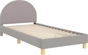 vidaXL Cadru de pat pentru copii cu spătar Gri deschis 80 x 200 cm