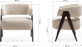 OFERTA Fotoliu design bej MIZU II. calitate