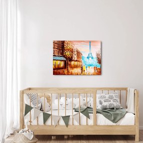 Tablou - Vremea ploioasă și Turnul Eiffel (70x50 cm)