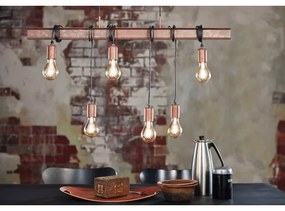 Eglo 49859 - Lustră pe cablu TOWNSHEND 4 6xE27/60W/230V