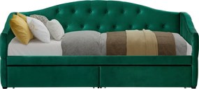 Pat cu spaţiu de depozitare, 90x200, ţesătură Velvet catifea, ZASKA