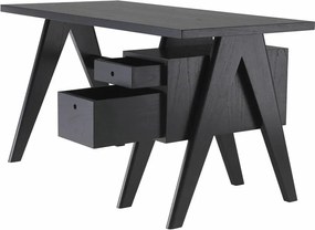 Birou design vintage LUX Jullien, negru 114742 HZ