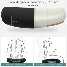 Scaun de birou cu tetieră MAGNUS, max. 150 kg, negru SongmicsHome