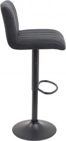 Set de 2 scaune de bar tapitate cu microfibra, Portland gri vintage A-38457 VC