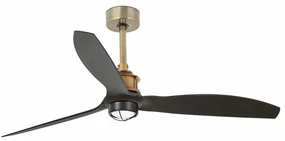 Lustra cu Ventilator si telecomanda JUST FAN M LED auriu vintage/negru