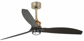Lustra cu Ventilator si telecomanda JUST FAN M LED auriu vintage/negru