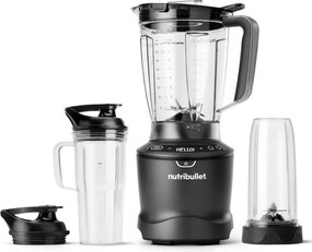 Blender Nutribullet Smart Sense 1500 Combo NBF550DG, 1500 W, 1,8 l, 5 viteze, Adaptare inteligenta a vitezei, Fara BPA, Negru/Gri