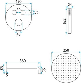 Set de dus incastrat Rea Lungo Diamond cupru + BOX