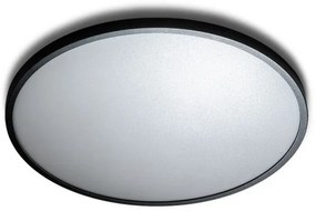 Plafoniera LED design slim MALTA R 40 3000K neagra