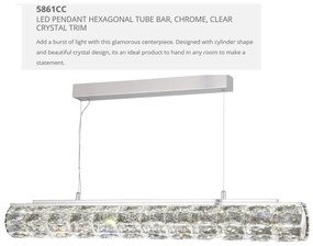 Lustra LED moderna suspendata Remy 5861CC SRT