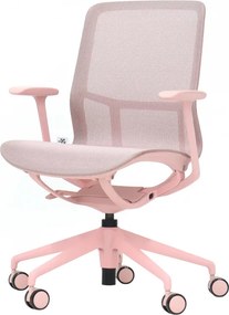 Emily Pink Ergo F5-G02 – Scaun ergonomic premium, Mesh respirabil 4D, înclinare cu blocare, înălțime reglabila, cadru din nylon, bază din aluminiu, Roz