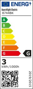 Aplica perete LED de exterior IP44 Outdoor 8744BK SRT