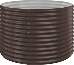 vidaXL Jardinieră grădină maro 100x100x68 cm oțel galvanizat