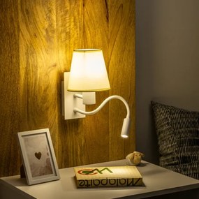 Lampă LED de perete Brilagi NUBILA 1xE27/25W/230V + LED/3W alb/crem