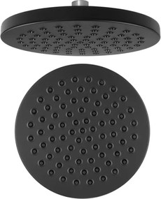 Pălărie de duș Aqualine d. 20 cm negru mat