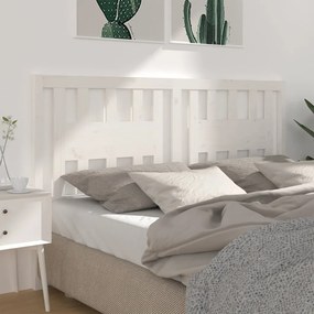 vidaXL Tăblie de pat, alb, 126x4x100 cm, lemn masiv de pin