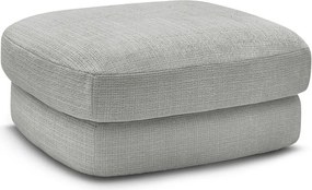 Taburet gri deschis cu tapițerie din chenille Leonore – Bobochic Paris