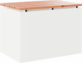 vidaXL Bancă de grădină Alb 60 x 40 x 43 cm Oțel