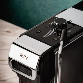 Espressor cafea macinata si capsule 8in1 Oliver Voltz OV51171N8M, 1450W, 1 L, 5 adaptoare, 19 bar, Negru/Argintiu