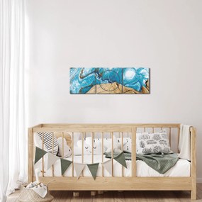 Tablou - Lemn (cu ceas) (90x30 cm)