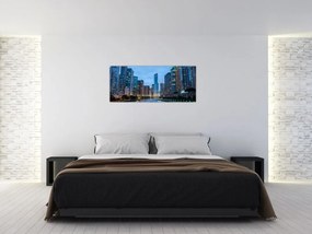 Tablou oraș nocturn (120x50 cm)