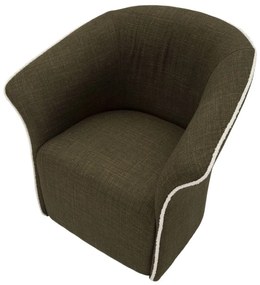 Mauro Ferretti Fotoliu pivotant Siena verde cm 83,5x66x80 (înălțime șezut cm 42) | Aosom Romania