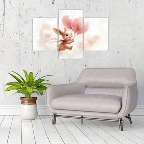 Tablou - Iepuraș cu Baloane (90x60 cm)