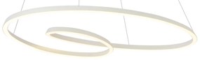 Lampa suspendată scandinavă bej 60cm incl. LED cu 3 trepte de intensitate luminoasă - Circuit