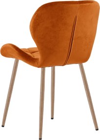 Scaun de sufragerie MANGO VELVET, teracota