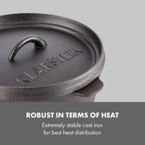 HOTROD 60, negru, vas de fontă, vas barbeque 6 QT / 45,7, fontă