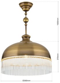 Lustra Art Nouveau STABCHENSERIE, patina