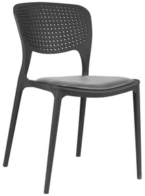 TODO Gri (grafit/antracit) cu pernă gri - SCAUN MODERN PENTRU BUCĂTĂRII, GRĂDINI, CAMERE DE CAFEA (FIXE)