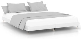 832127 vidaXL Cadru de pat, alb extralucios, 160x200 cm, lemn prelucrat