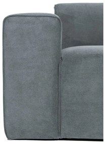 Modul pentru canapea gri cu tapițerie din catifea reiată (cu colț pe partea stângă ) Sting – Scandic