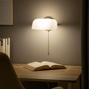 Brilagi - Aplica de perete BANK OFFICE 1xE27/60W/230V, alamă/albă