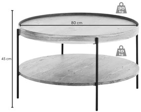 Masă de cafea FURNI din stejar