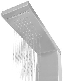 Sistem panel de dus, patrat, otel inoxidabil Argintiu, 15 x 47 x 130 cm