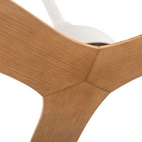 Ventilator de tavan d. 132 cm bej/alb + telecomandă