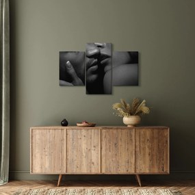 Tablou - Sărutul, fotografie alb-negru (90x60 cm)