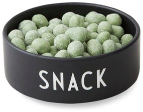 Bol din porțelan Design Letters Snack, ø 12 cm, negru