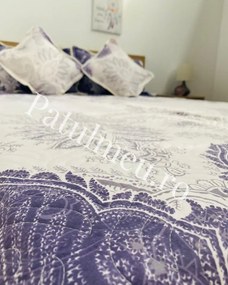 Set Cuvertura Bumbac + 4 Fete de Perne, Purple Regal